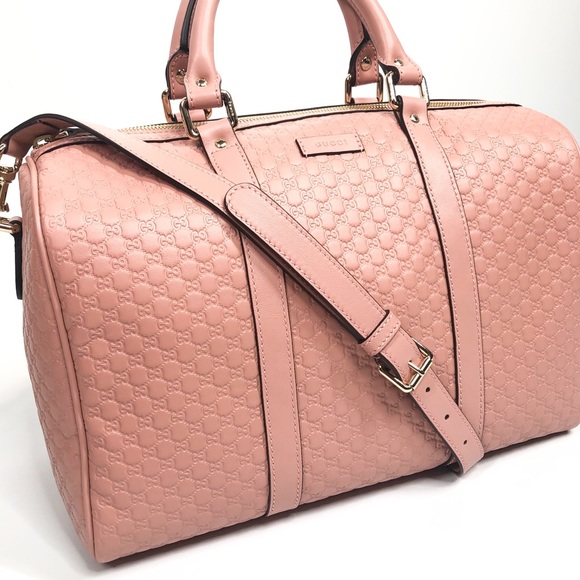 GUCCI Microguccissima Soft Pink Boston Bag - Picture 2 of 8